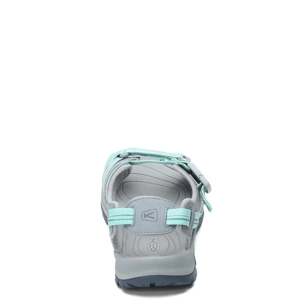 KEEN NEW WOMEN'S TERRADORA II OPEN TOE SANDAL LIGHT GRAY/OCEAN WAVE 7